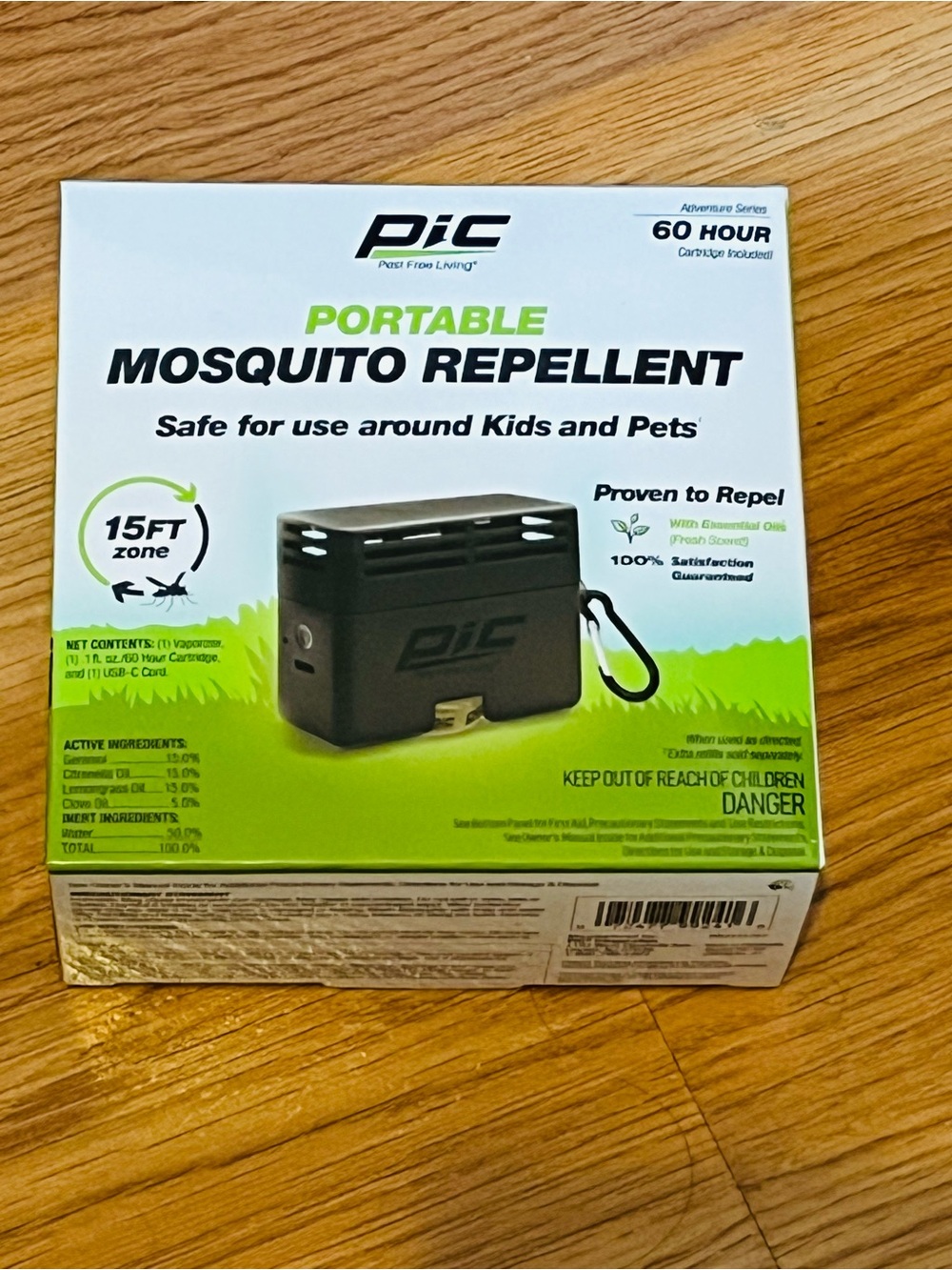 NWT Portable Mosquito Repellent - Black - Safe for Kids & Pets